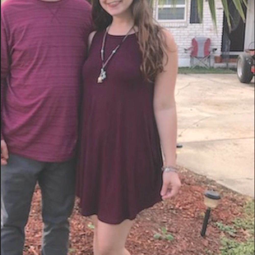 Maroon Tank Top Dress